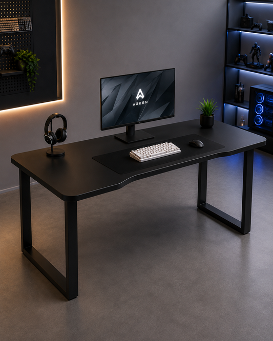 Bureau Gaming ARKEN Noir – 150 × 75 cm