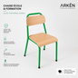 Chaise ordinaire école & centre de formation – Structure métallique robuste