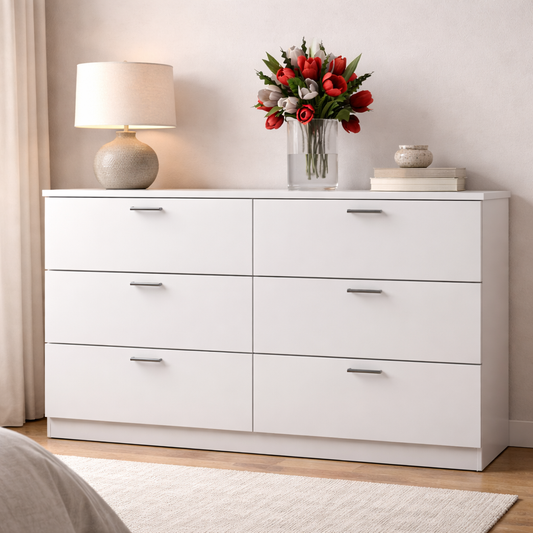 Element de Rangement 6 tiroirs Blanc