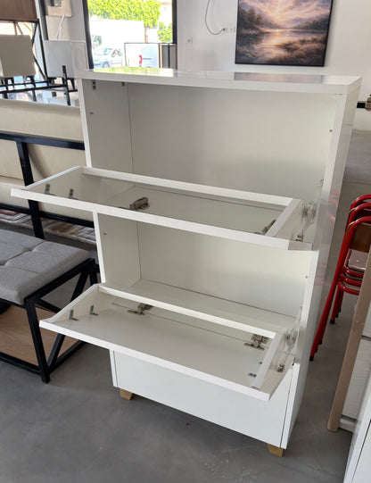 Porte-chaussures ouvert étagères inclinées
