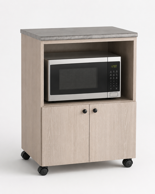 Îlot de cuisine multifonctions sur roulettes – 60 × 50 × H90 cm