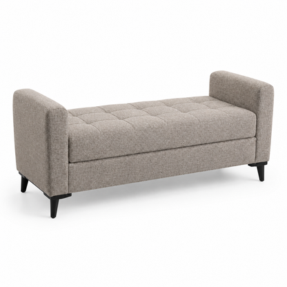 Banc rembourré ARKEN 140 × 60 × 55 cm — Banc de lit, dressing ou entrée