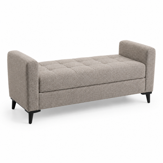 Banc rembourré ARKEN 140 × 60 × 55 cm — Banc de lit, dressing ou entrée