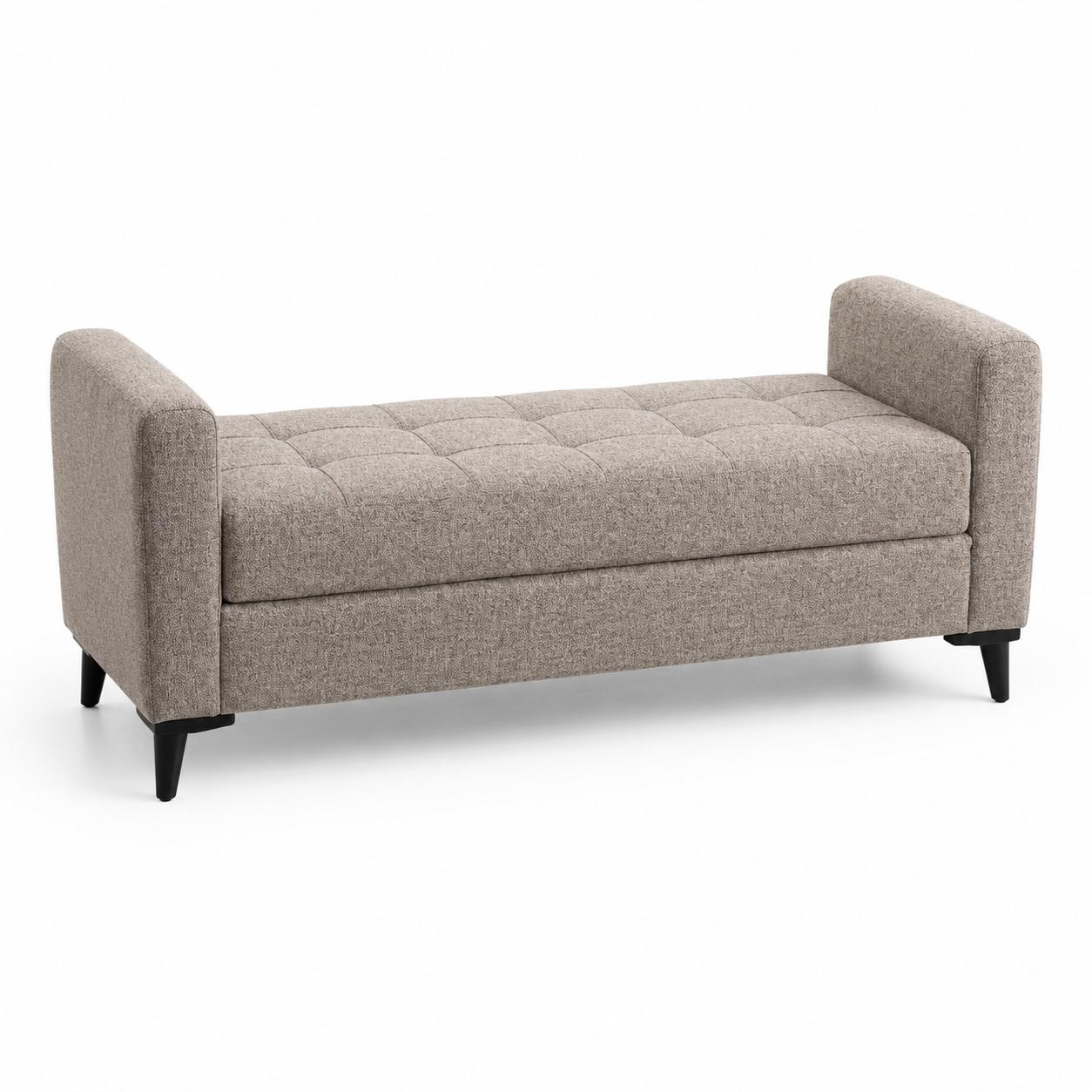 Banc rembourré ARKEN 140 × 60 × 55 cm — Banc de lit, dressing ou entrée