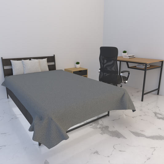 Chambre Etudiant Budget - Lit + Bureau + Table de Nuit