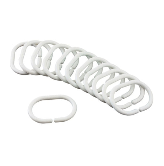 Anneaux pour rideau de douche Salwa Plast – Lot de 12