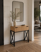 Console d’entrée Manar en bois et métal noir