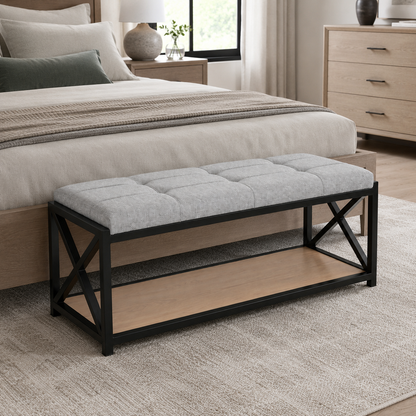 Banquette d’entrée MANAR — 110 × 40 × H47 cm