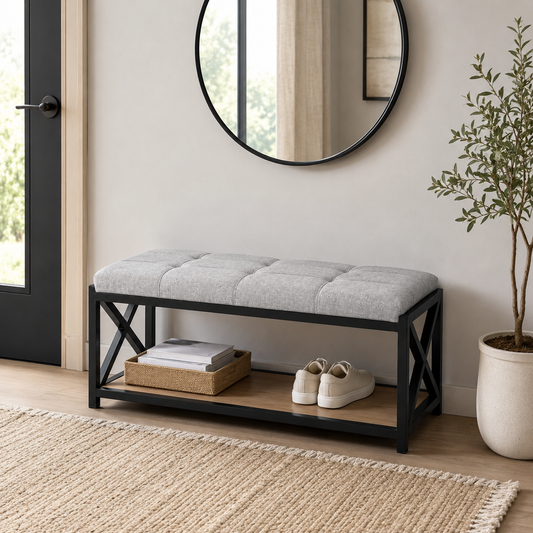 Banquette d’entrée MANAR — 110 × 40 × H47 cm